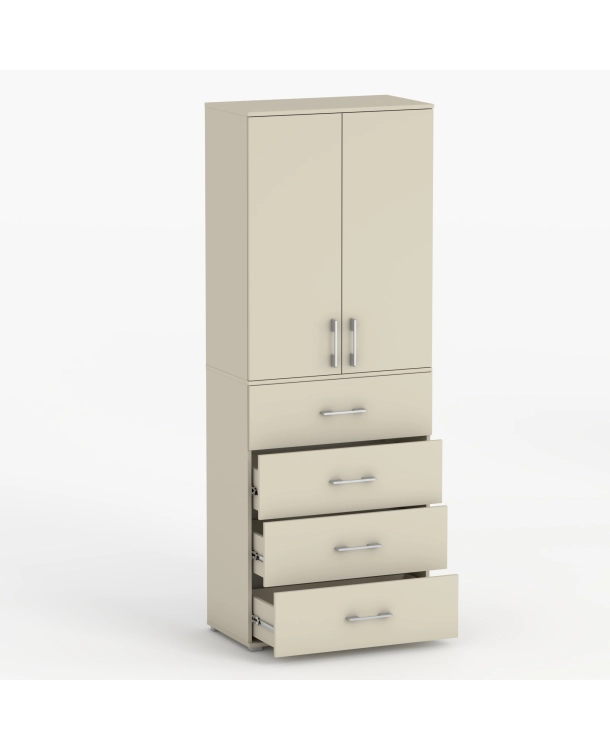 Szafa na ubrania z drążkiem Pola 215 - 4 szuflady 60 / 70 / 80 cm Kaszmir